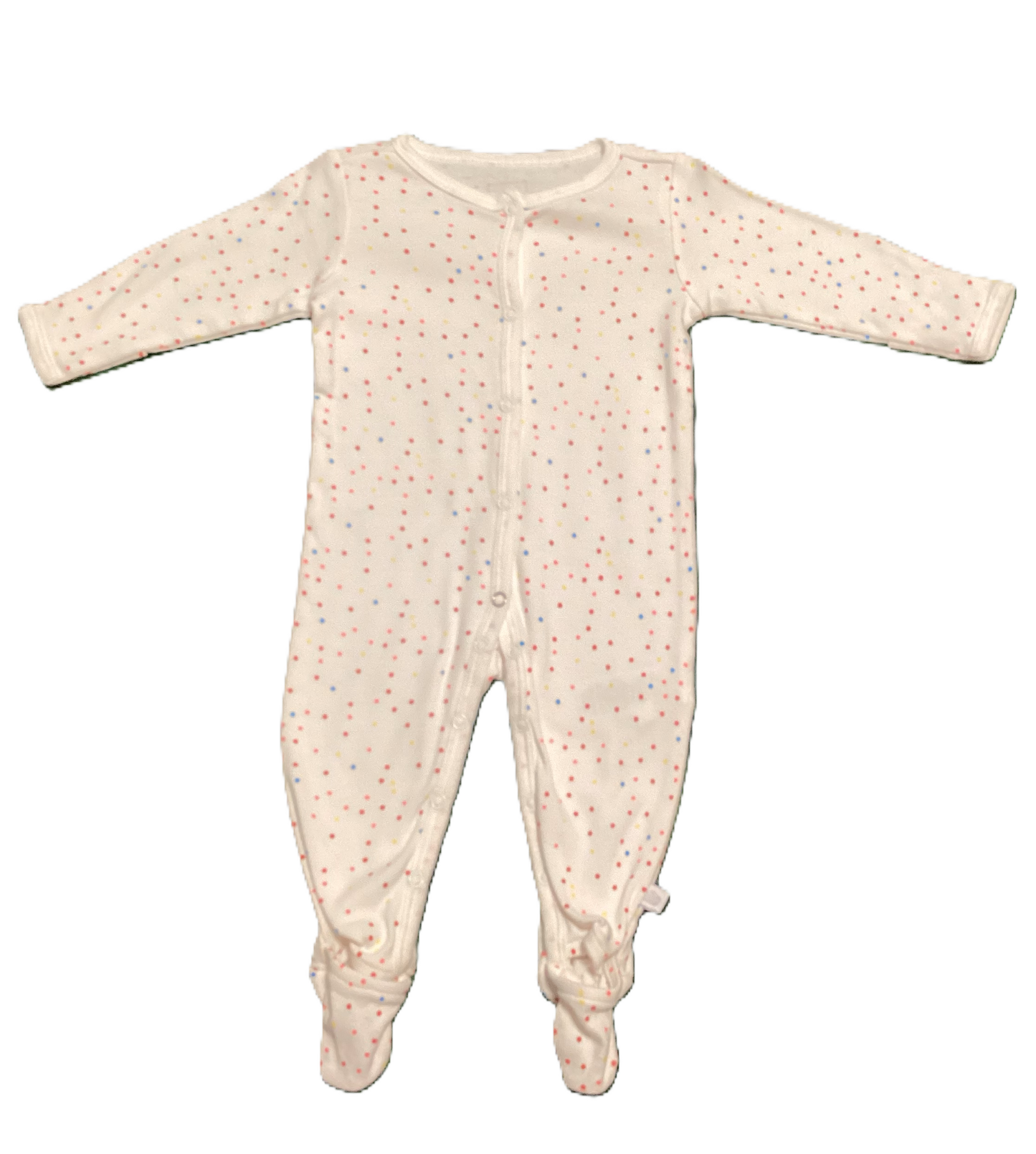 6-9 Girls Rosie Pope White/Multi Colored Polka Dot Sleeper