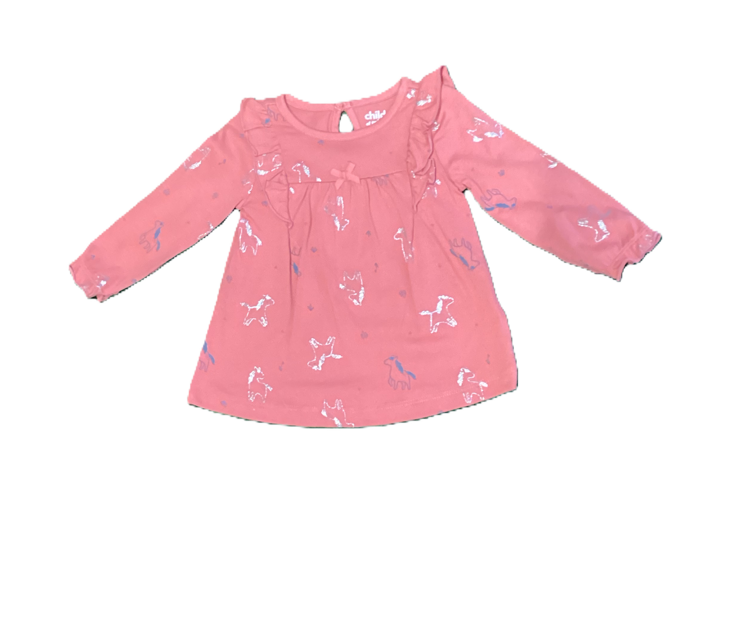 6-9 Girls Child Of Mine Rose Ruffle Shirt
