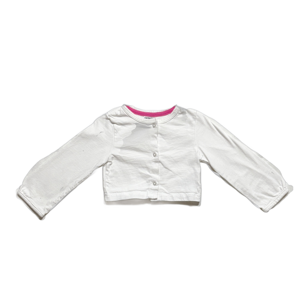 12-18 Girls Carter's White Lightweight Cardigan