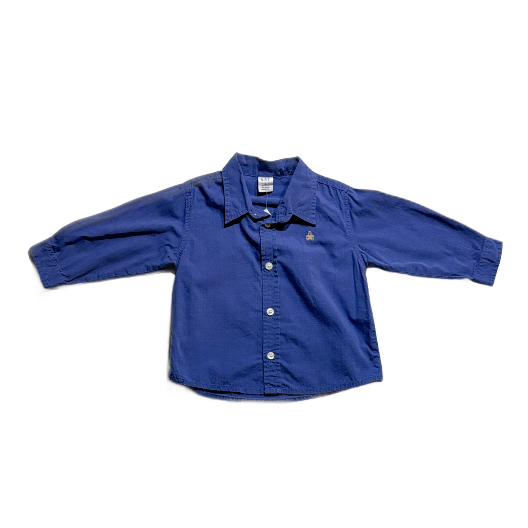 18-24 Boys Gap Indigo Button Down Long Sleeve Shirt