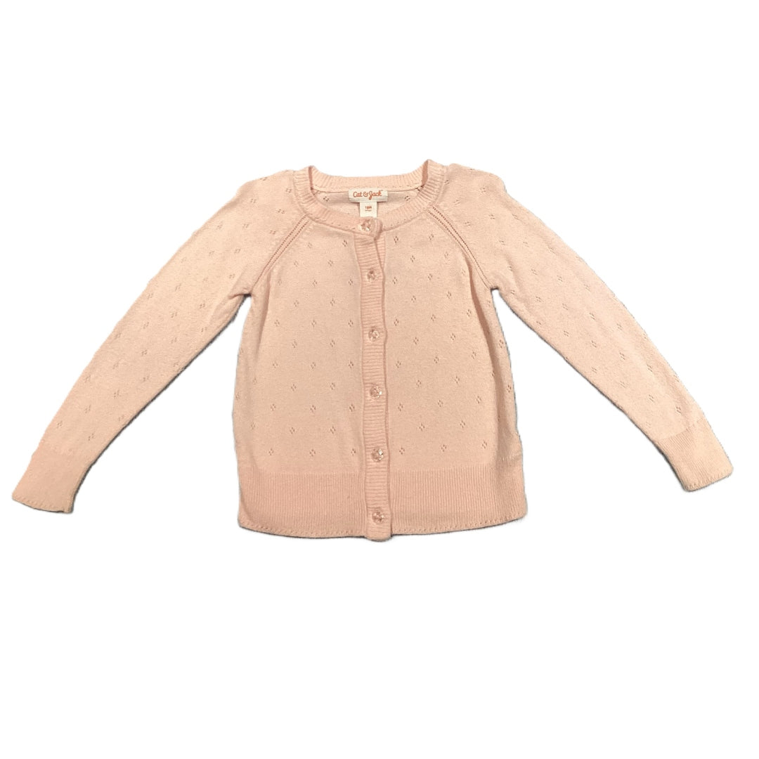 12-18 Girls Cat & Jack Lightweight Pink Cardigan