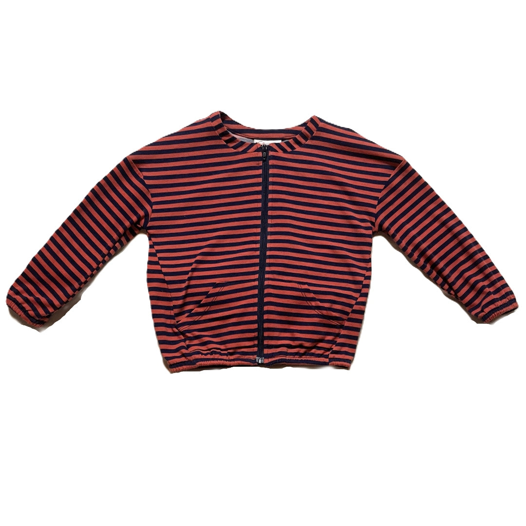 2T Girls LulaRoe Lightweight Zip Front Striped Sweatshirt