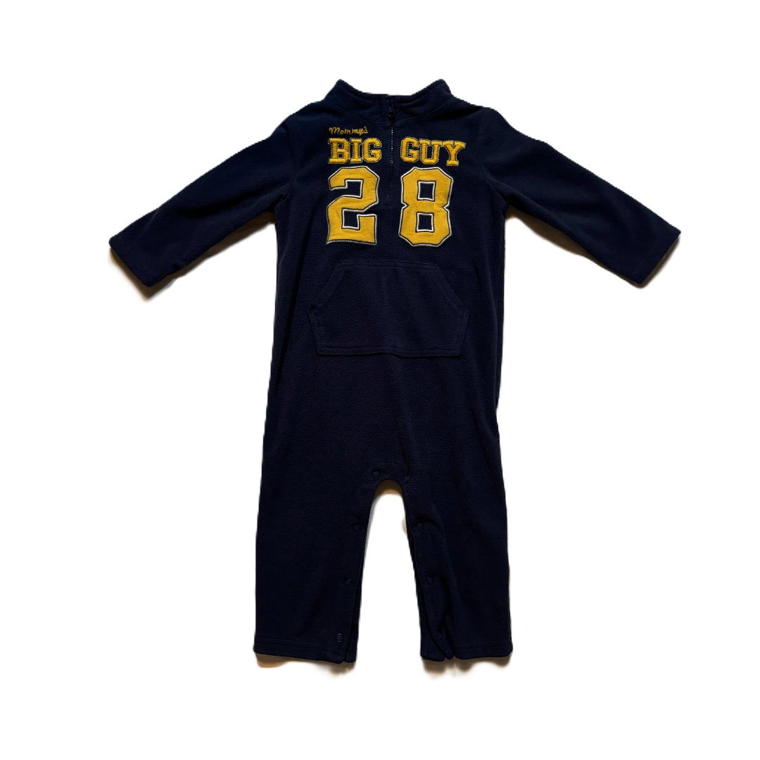 12-18 Boys Carter's Blue Big Guy Fleece One Piece