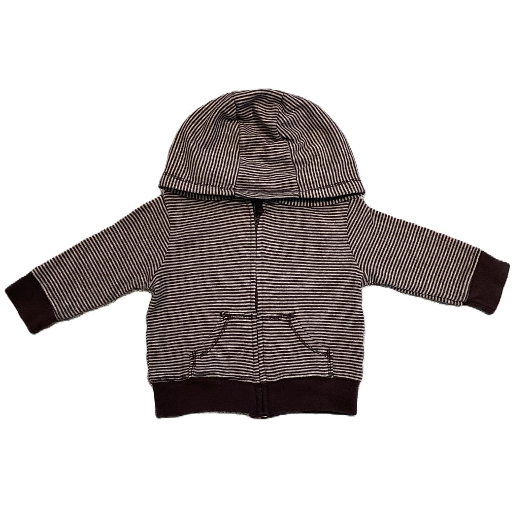 0-3 Boys Carter's Navy Striped Light Weight Zip Up Sweatshirt