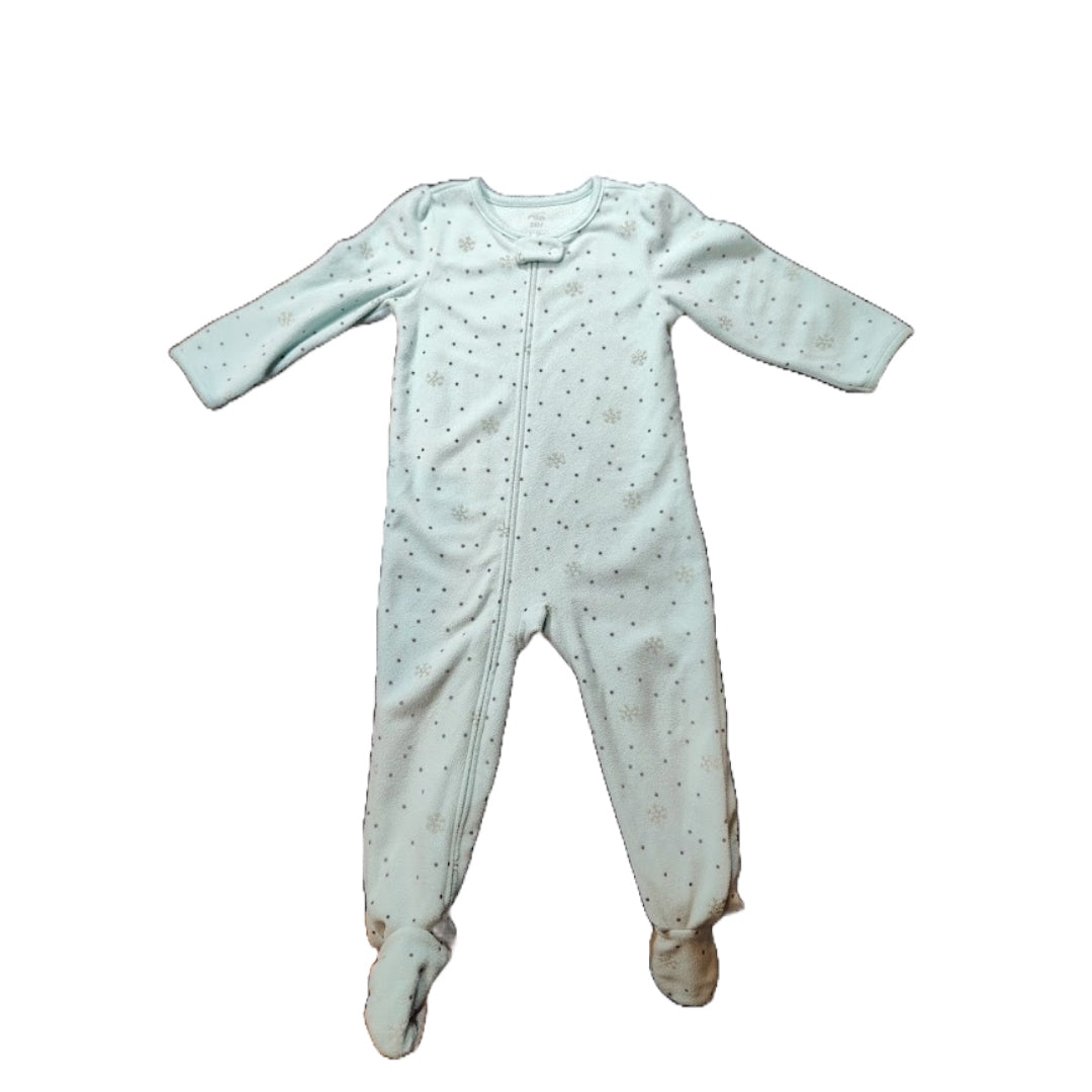 18-24 Girls Simple Joys Fleece Snowflake Sleeper