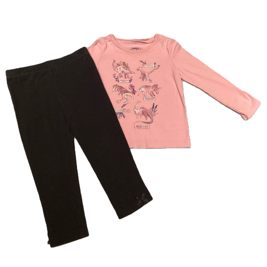 18-24 Girls Oshkosh Long Sleeve Dinosaur T-Shirt, Swiggles Leggings