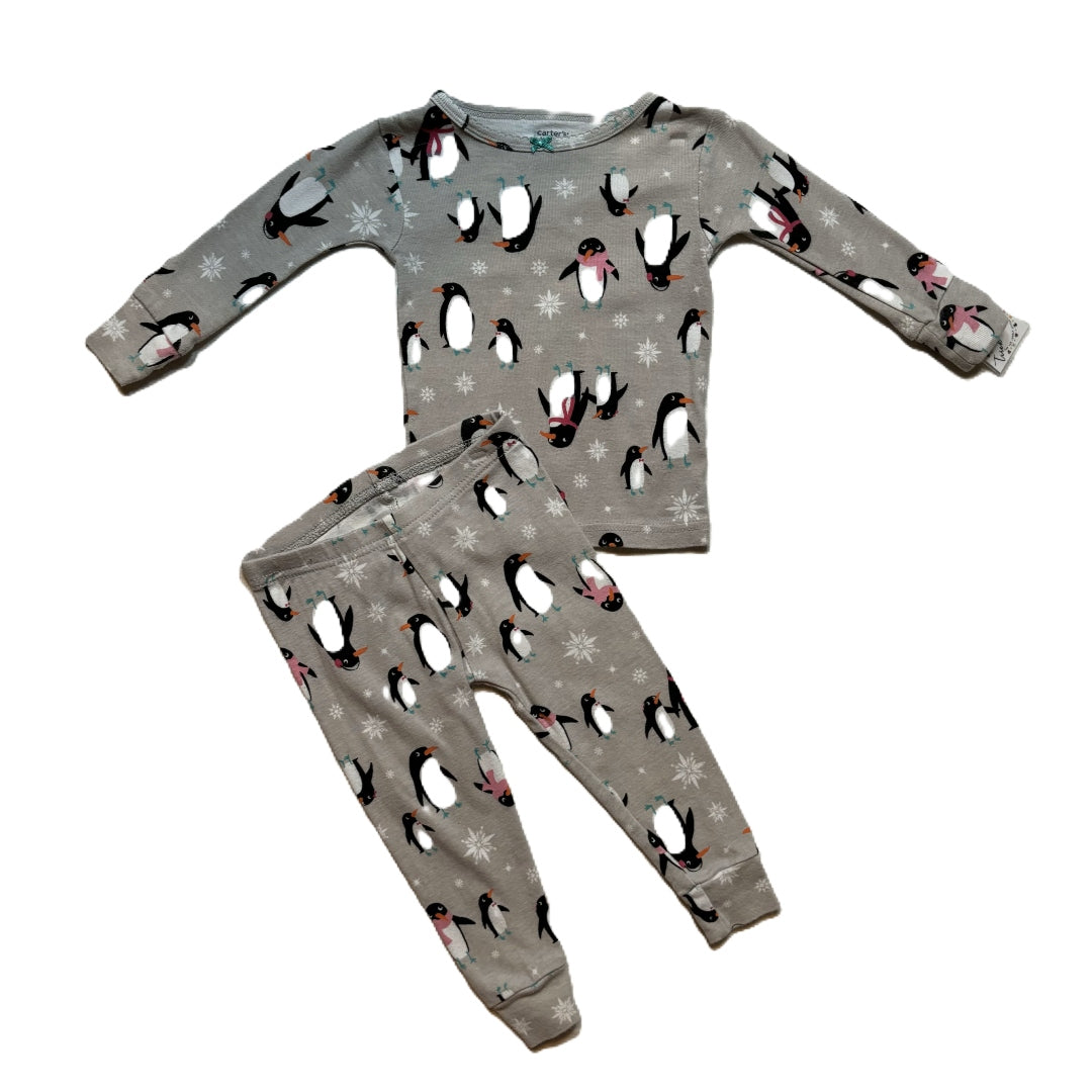 9-12 Girls Carter's Two Piece Penguin Pajamas
