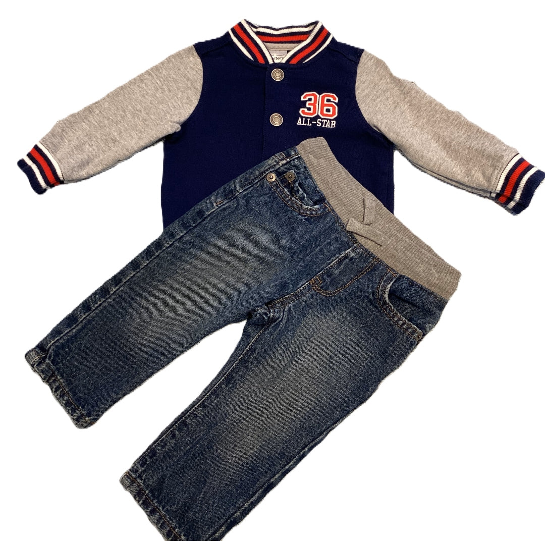 3-6 Boys Carter's Snap All Star Sports Jacket, The Children's Place Jeans