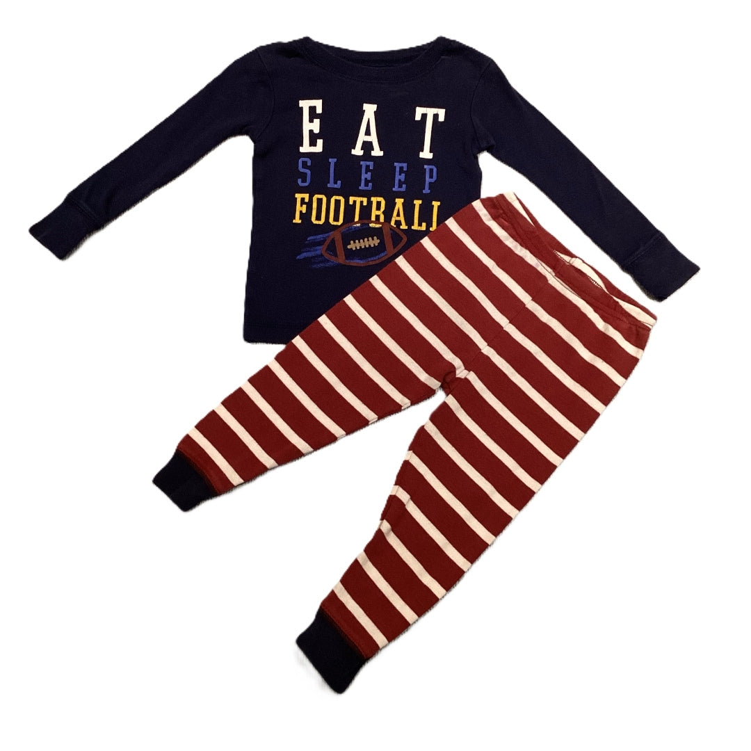 12-18 Boys Just One You Navy Eat Sleep Football Pajamas