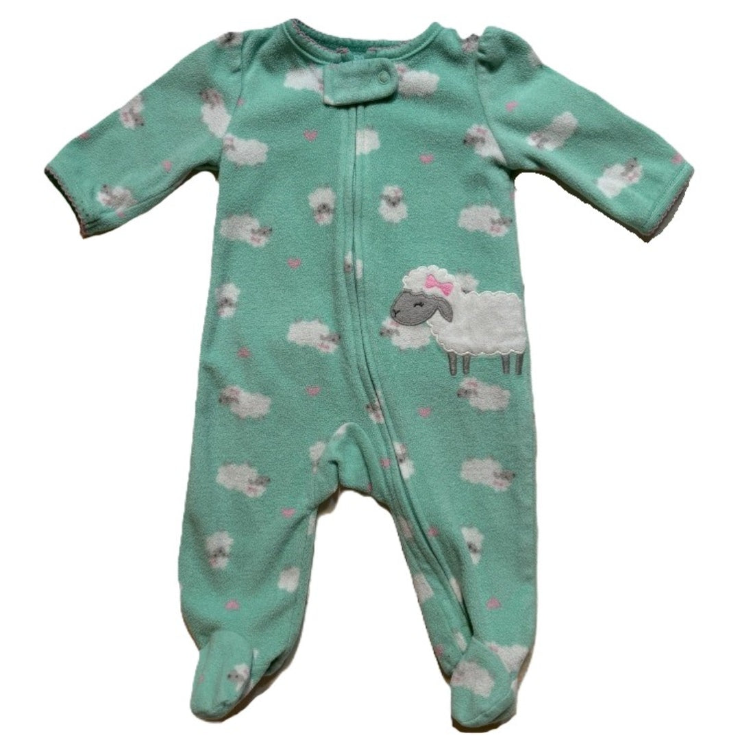 0-3 Girls Just One You Lambs Fleece Sleeper