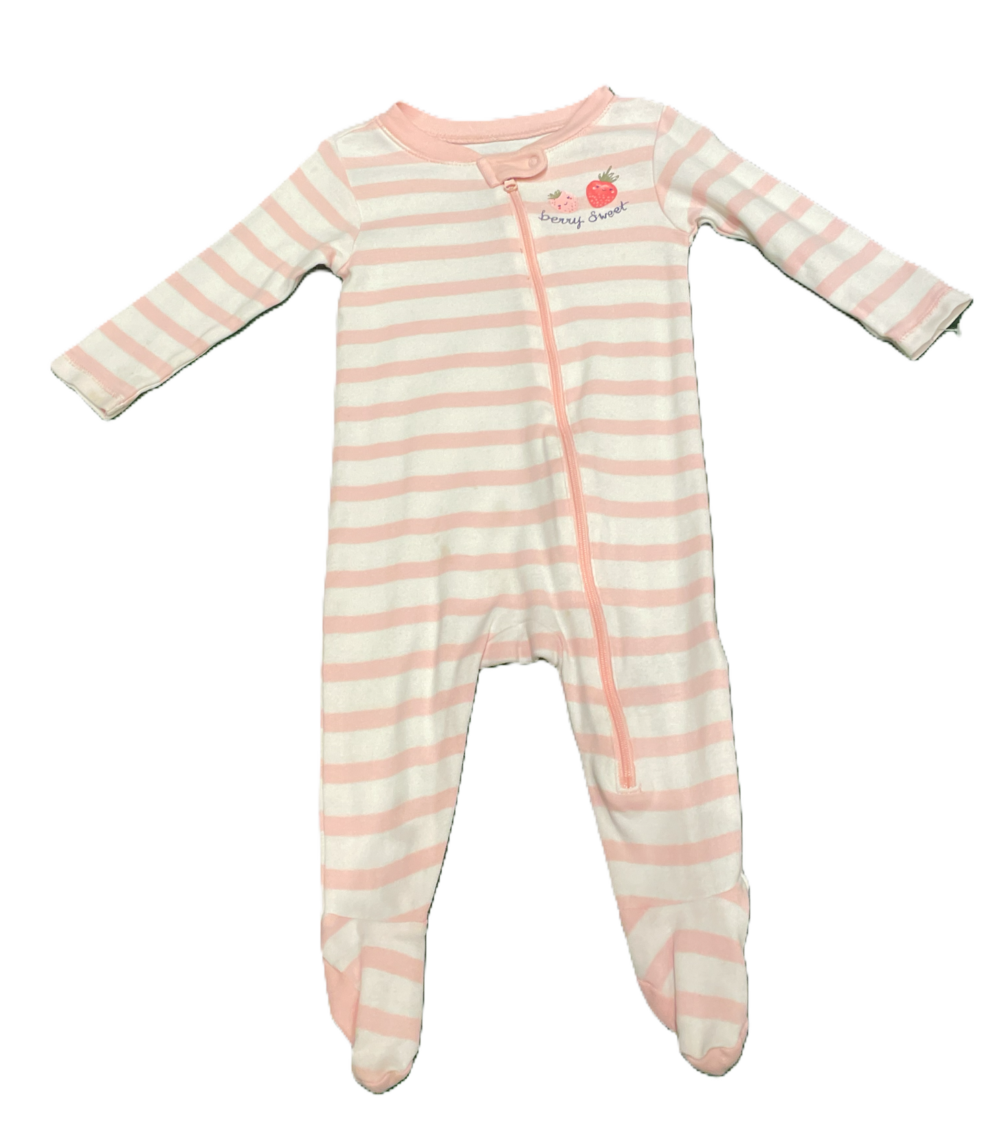 6-9 Girls Old Navy Pink Striped Berry Sweet Sleeper