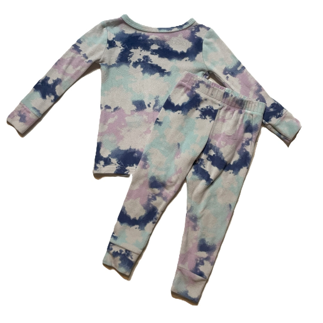 2T Girls Cat & Jack "Velour" Tie Dye Pajama Set