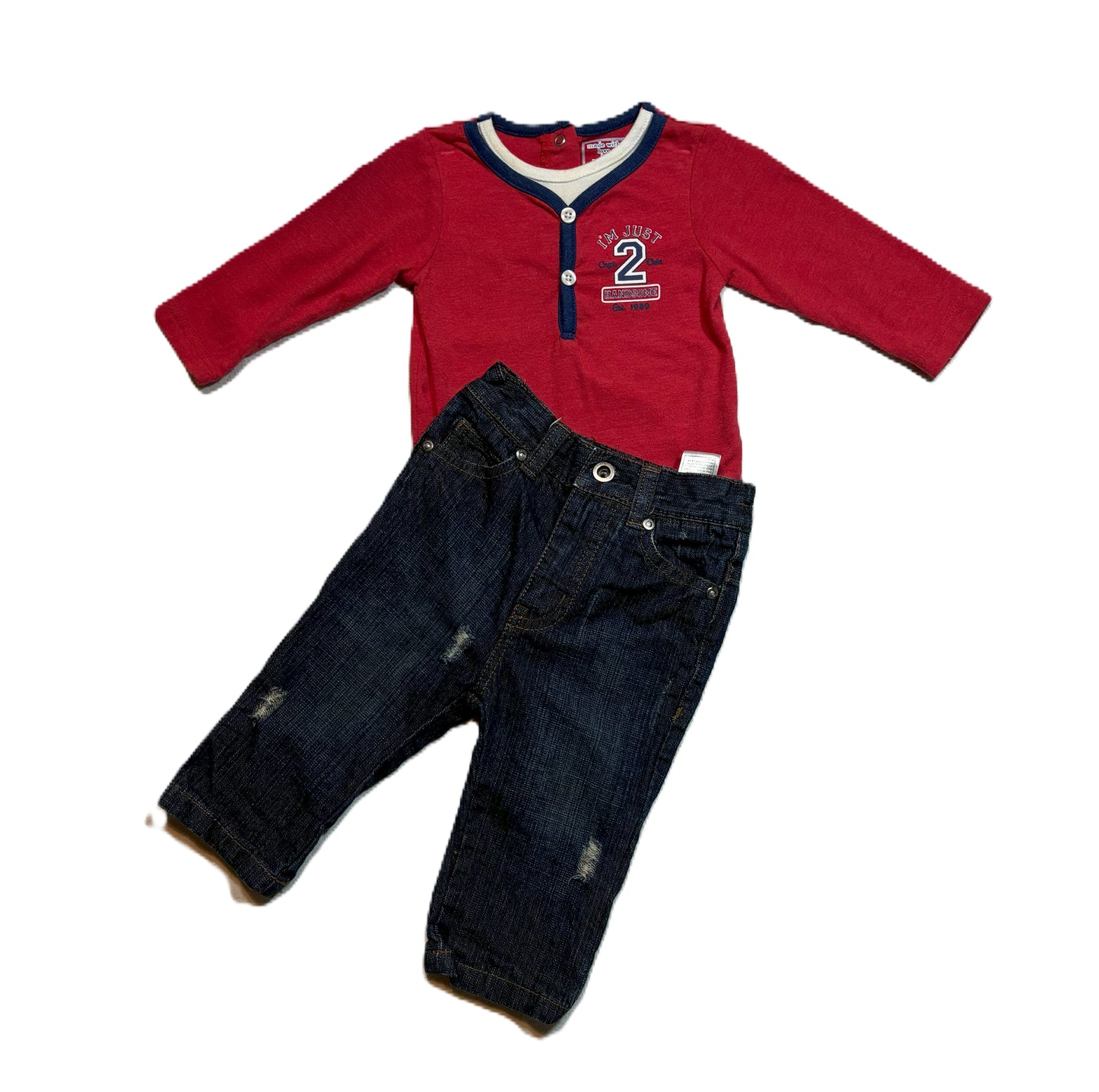 6-9 Boys Made With Love By Place Varsity Onesie, Hurley Jeans