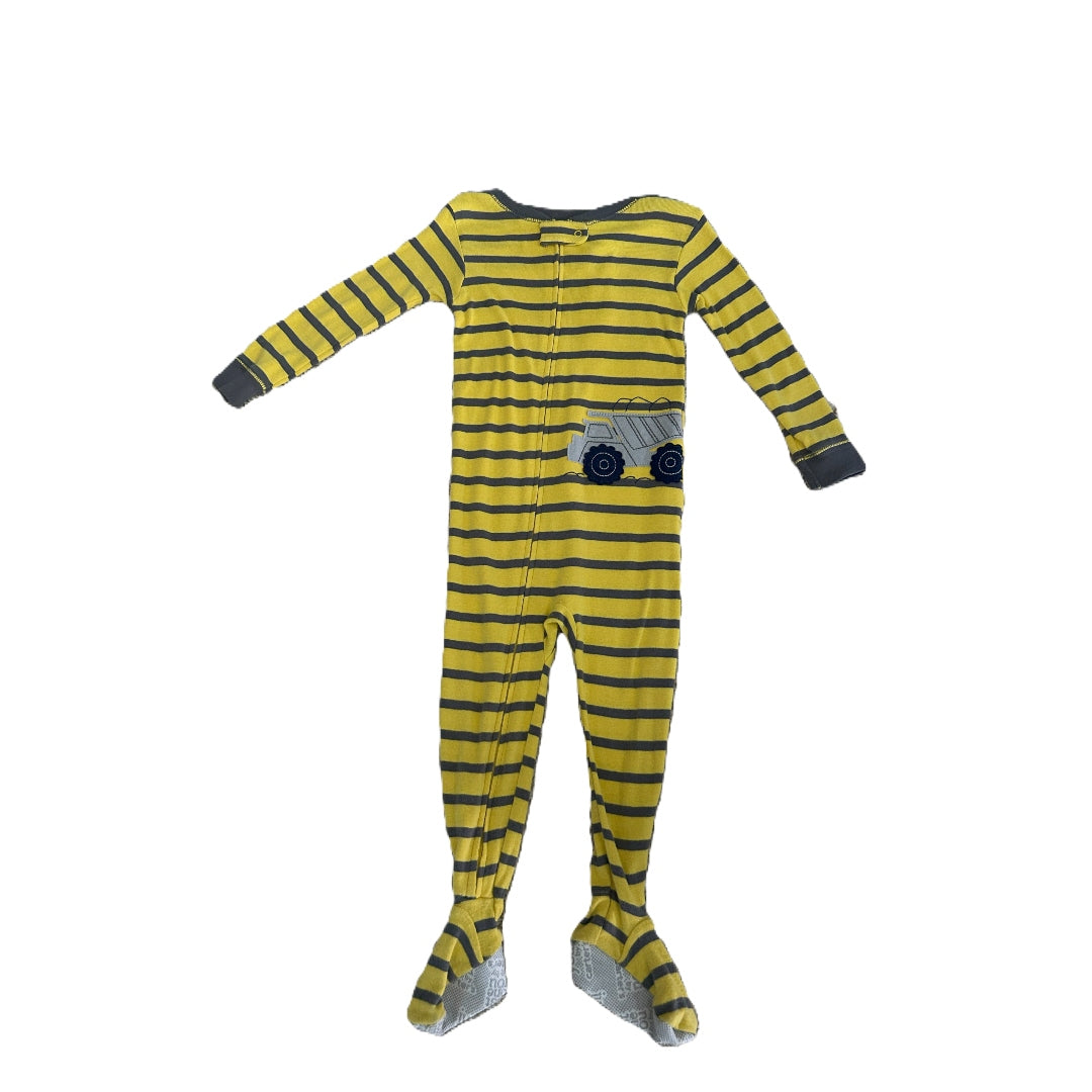 2T Boys Just One You Yellow and Gray Sleeper with Tow Truck