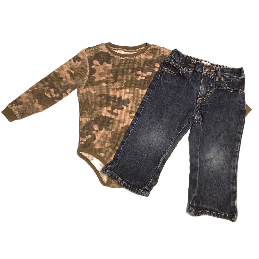 18-24 Boys Koala Kids Camo Waffle Shirt, Old Navy Jeans