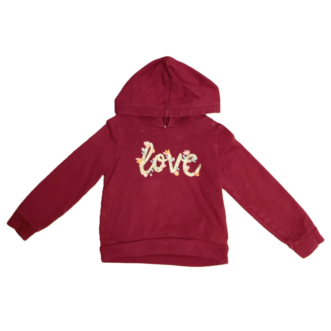 2T Girls Carter's Hooded Love Sweatshirt