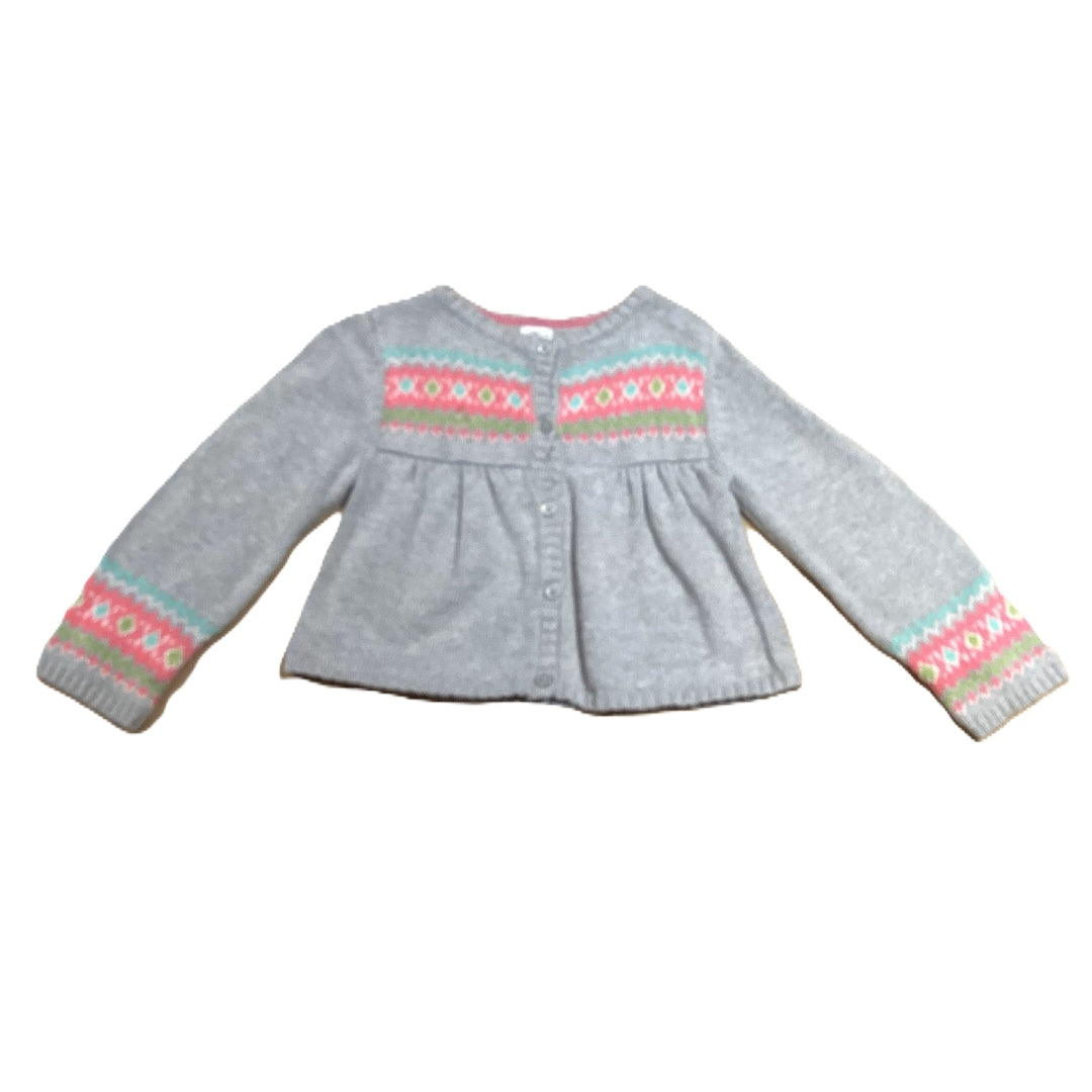 18-24 Girls Carter's Gray and Pink Sweater