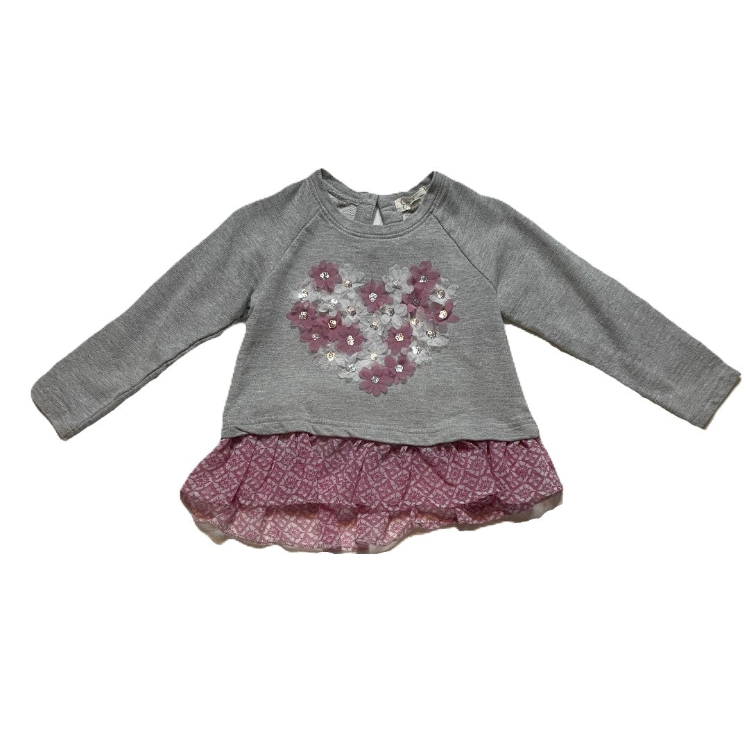 2T Girls Jessica Simpson Flower Skirted Shirt