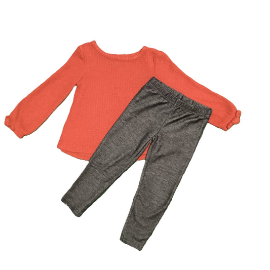 3T Girls Cat & Jack Waffle Long Sleeve Shirt, Carters Jeggings