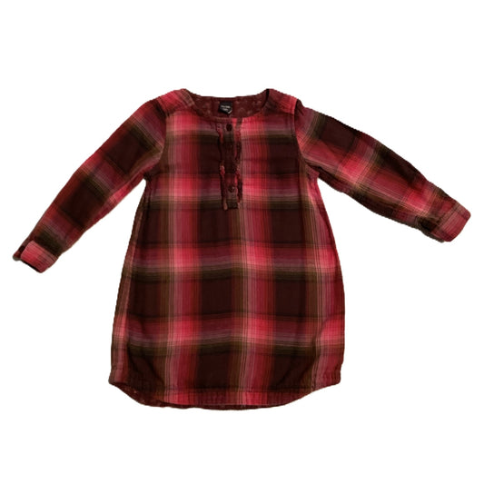 3T Girls Baby Gap Dark Purple/Pink Plaid Shirtdress