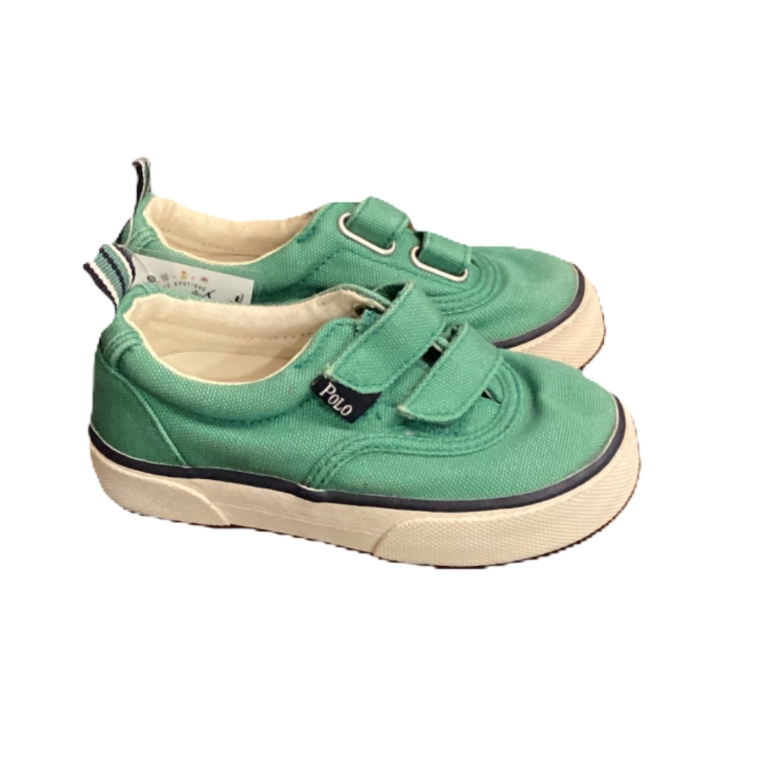 Size 7 Ralph Lauren Polo Green Sneakers w/Velcro