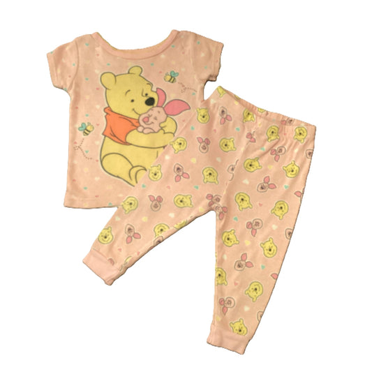 9-12 Girls Disney Baby 2 Piece Winnie the Pooh Pajamas