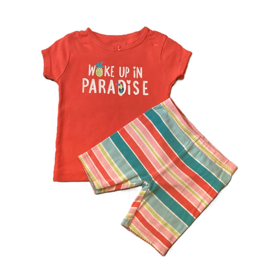9-12 Girls Carter's Melon Woke Up in Paradise 2 Piece Pajamas