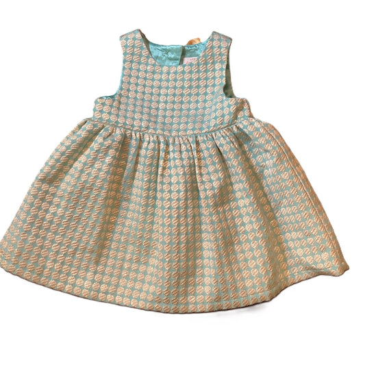 9-12 Girls Cat & Jack Aqua/Metallic Gold Party Dress