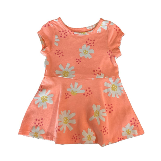 12-18 Girls Cat & Jack Coral Dress w/White Flowers