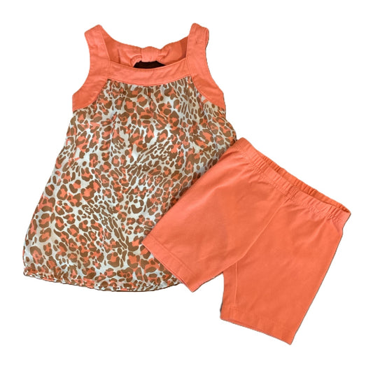 12-18 Girls Healthtex  Peach Animal Print Matching Set