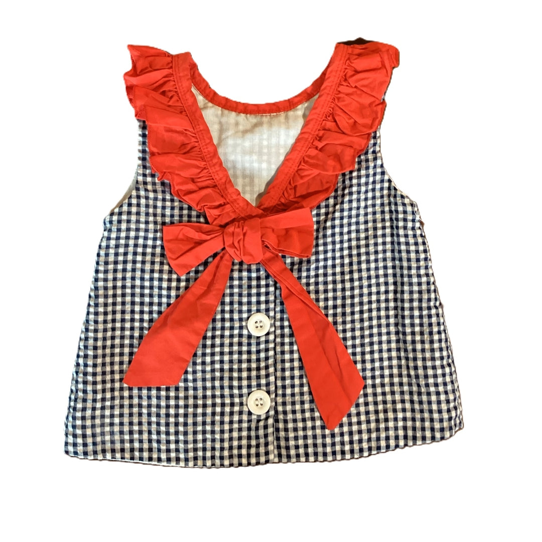 12-18 Girls Minnie Gingham Red/White/Blue Shirt