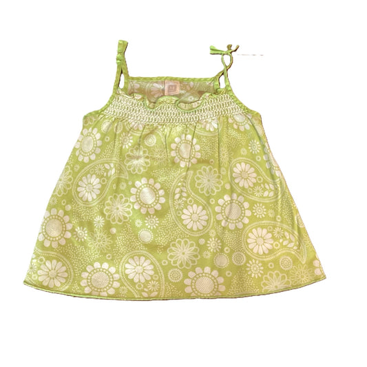 12-18 Girls Carter's Lime Green Tank w/White Paisley