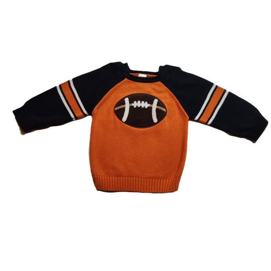 3T Boys Gymboree Orange/Blue Football Sweater