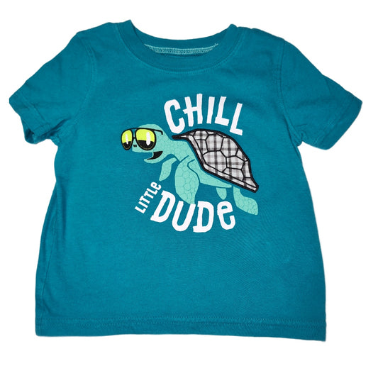 9-12 Boys Jumping Beans Teal Chill Little Dude Tshirt