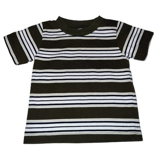 9-12 Boys Tad Little Olive Striped Shirt