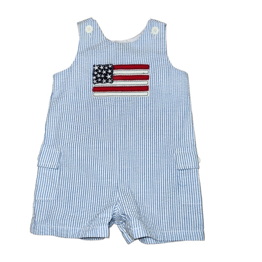 9-12 Boys Good Lad Seersucker Romper w/Flag