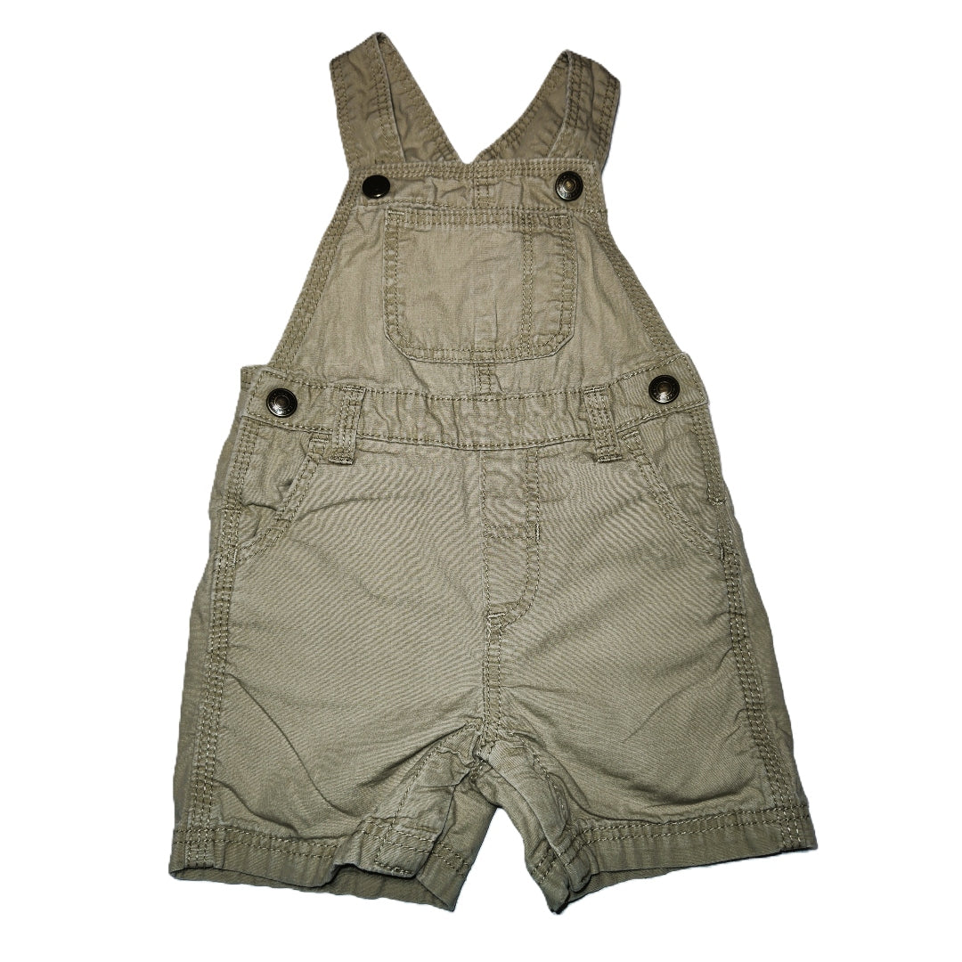 6-12 Boys Old Navy Khaki Overall Shorts