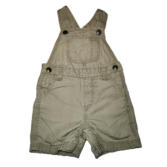 6-12 Boys Old Navy Khaki Overall Shorts