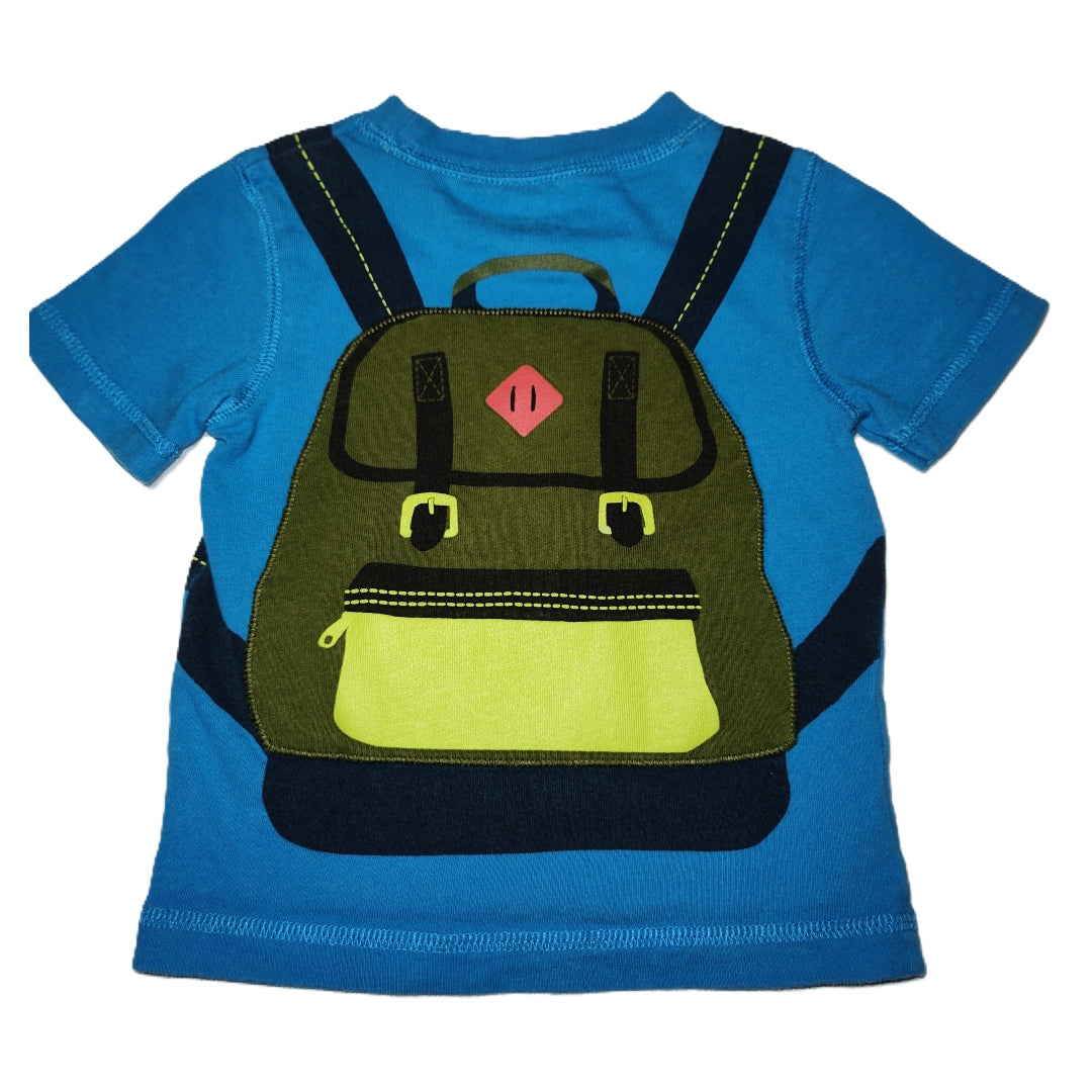 6-12 Boys Gymboree Blue I Love Camping Tshirt, Old Navy Shorts