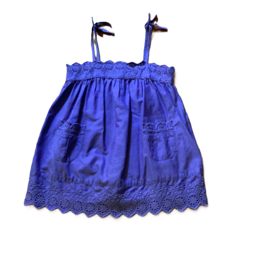 12-18 Girls Baby Gap Royal Blue Embroidered Cami