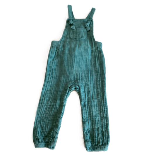 12-18 Girls Cat & Jack Seafoam Green Lightweight Overalls