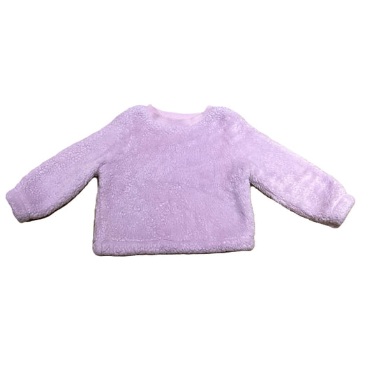 12-18 Girls Cat & Jack Fuzzy Light Purple Crewneck Sweatshirt