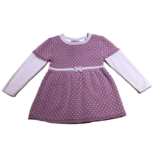 12-18 Girls FAO Purple Layered Knit Sweater Dress