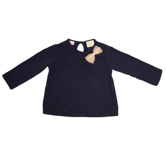 6-9 Girls Zara Blue Embroidered Shirt