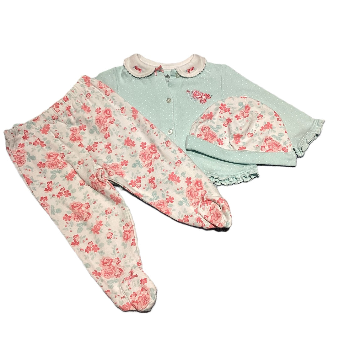 6-9 Girls Little Me 3-Piece Mint/Pink Matched Set