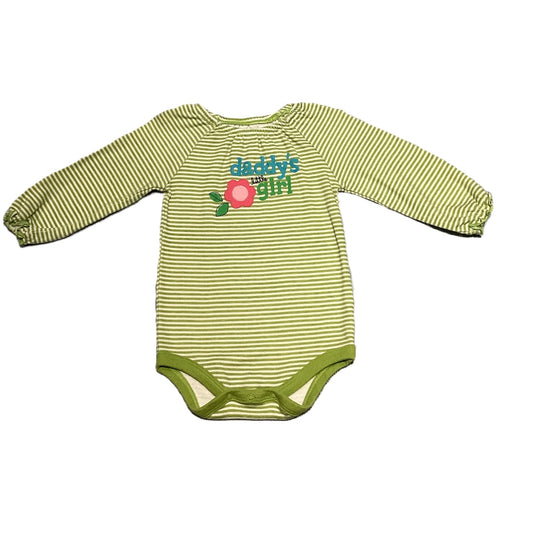 6-9 Girls Circo Daddy's Little Girl Green Stripe Onesie