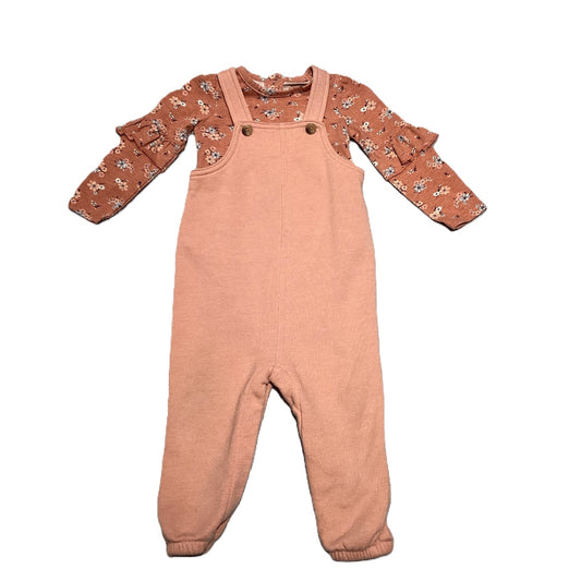 9-12 Girls Bcbg Girls Pink Floral Long Sleeve, Old Navy Pink Overalls