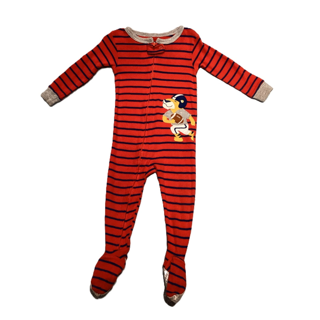 9-12 Boys Carter's Red/Blue Stripe Football Lion Sleeper