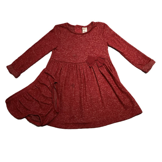 12-18 Girls Carter's Jersey Maroon Dress with Bloomers