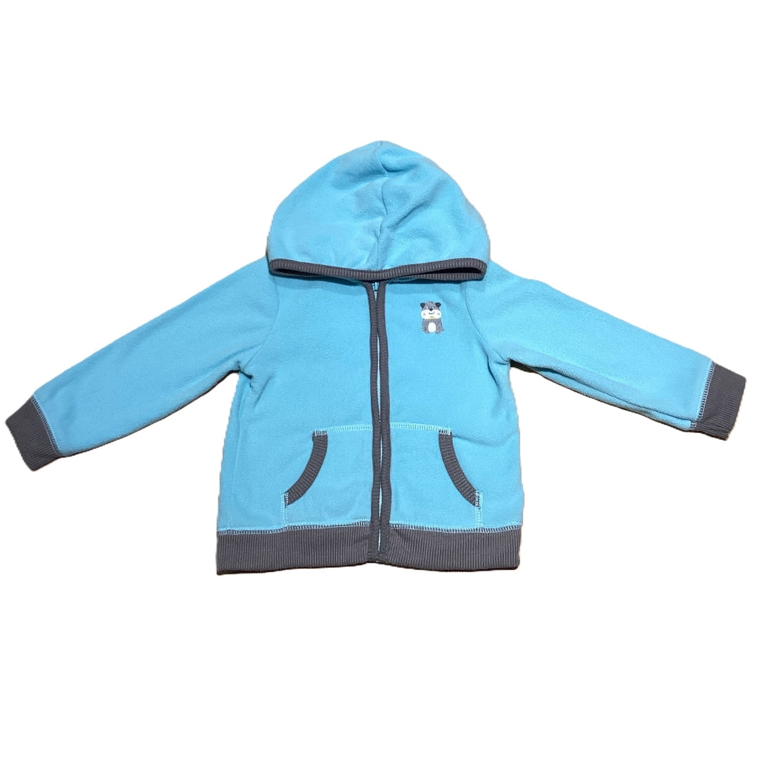 18-24 Boys Carter's Light Blue/Gray Zip Hoodie